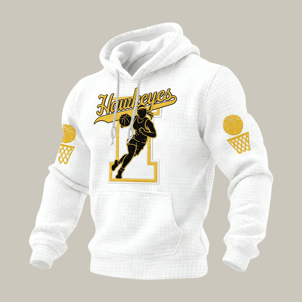 Iowa Hawkeyes Basketball Hoodie Basketball Hooded Sweatshirt Game Day Gear