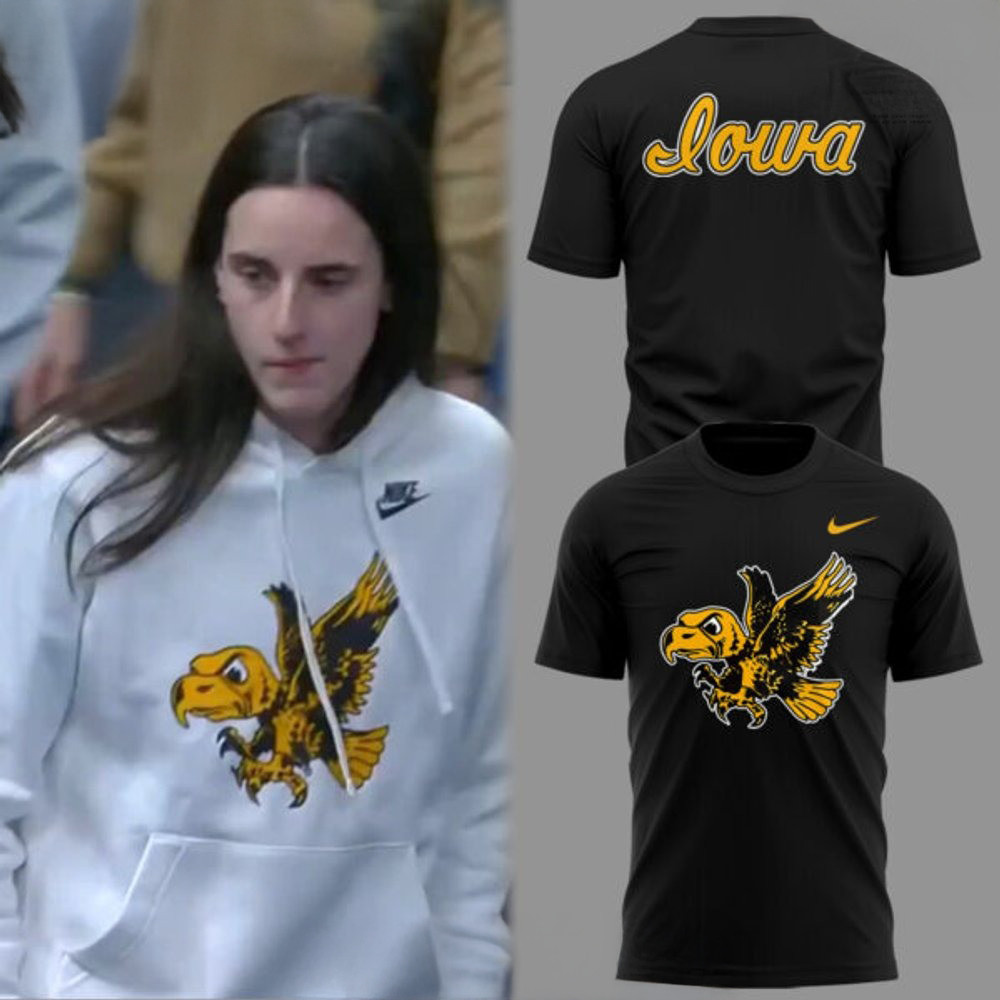 Iowa Hawkeyes Flying Herky 2025 Black T-Shirt Best Gift For Football Lovers