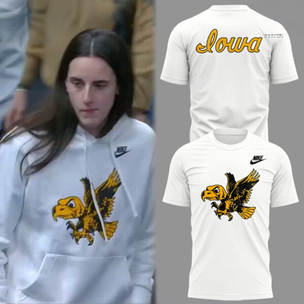 Iowa Hawkeyes Flying Herky 2025 White T-Shirt Best Gift For Football Lovers