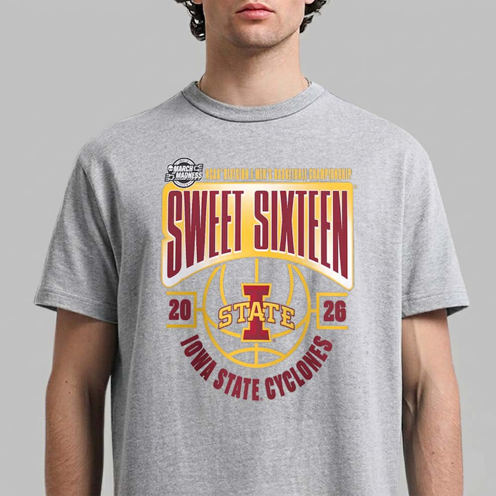 Iowa State Cyclones Men's Basketball 2026 NCAA T-Shirt March Madness Sweet 16 Merch