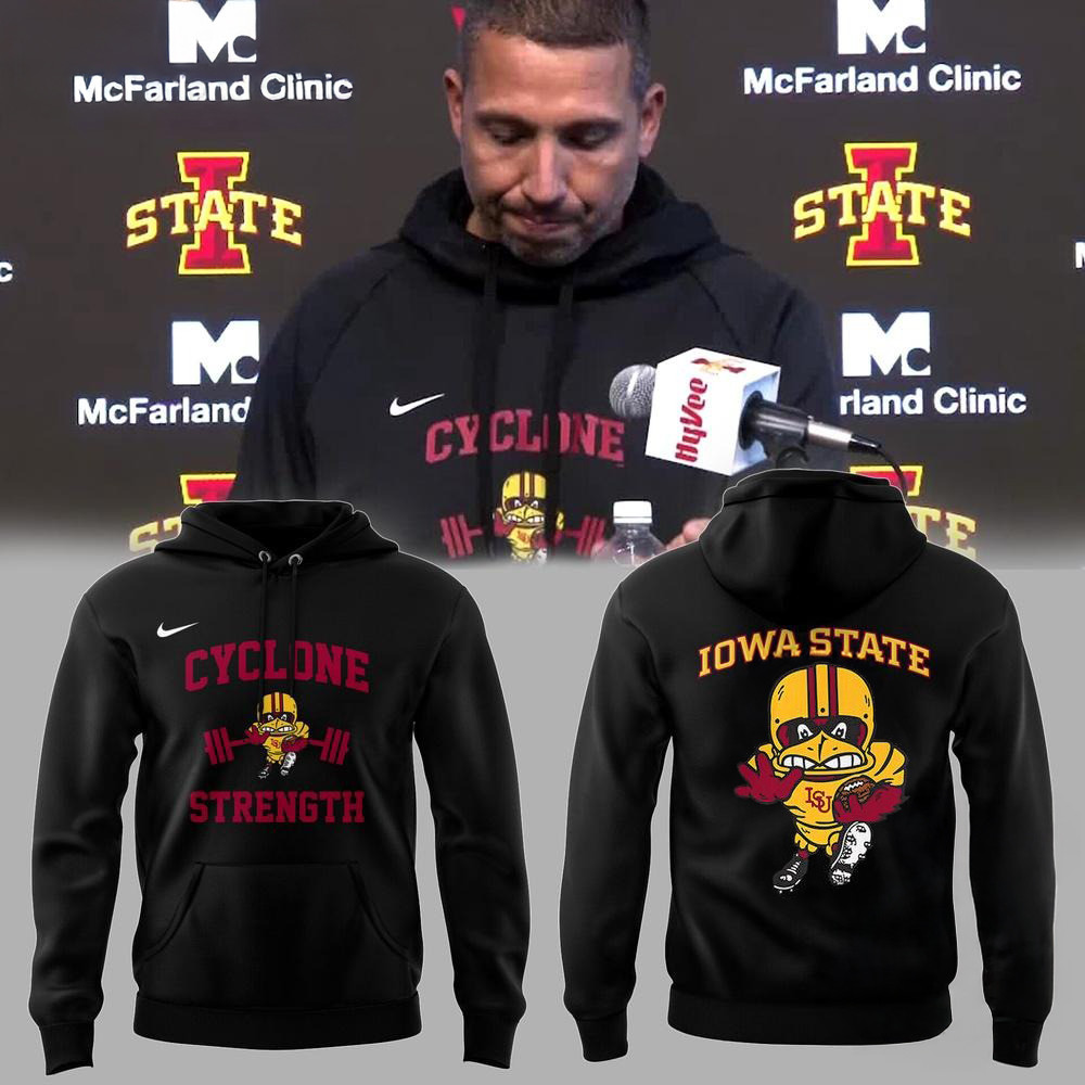 Iowa State Football Cyclone Strength Hoodie Presents For Football Lovers