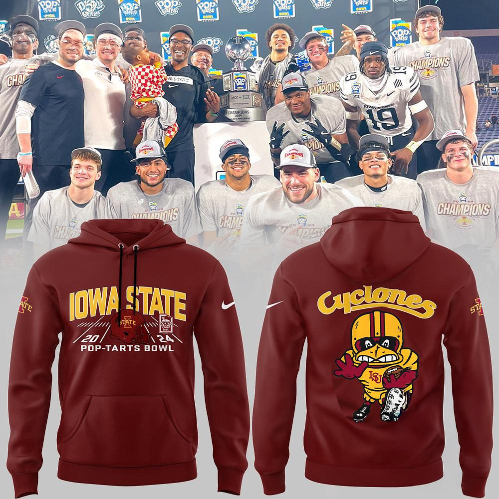 Iowa State Football Cyclone Strength Red Hoodie Unique Gifts For Football Fans