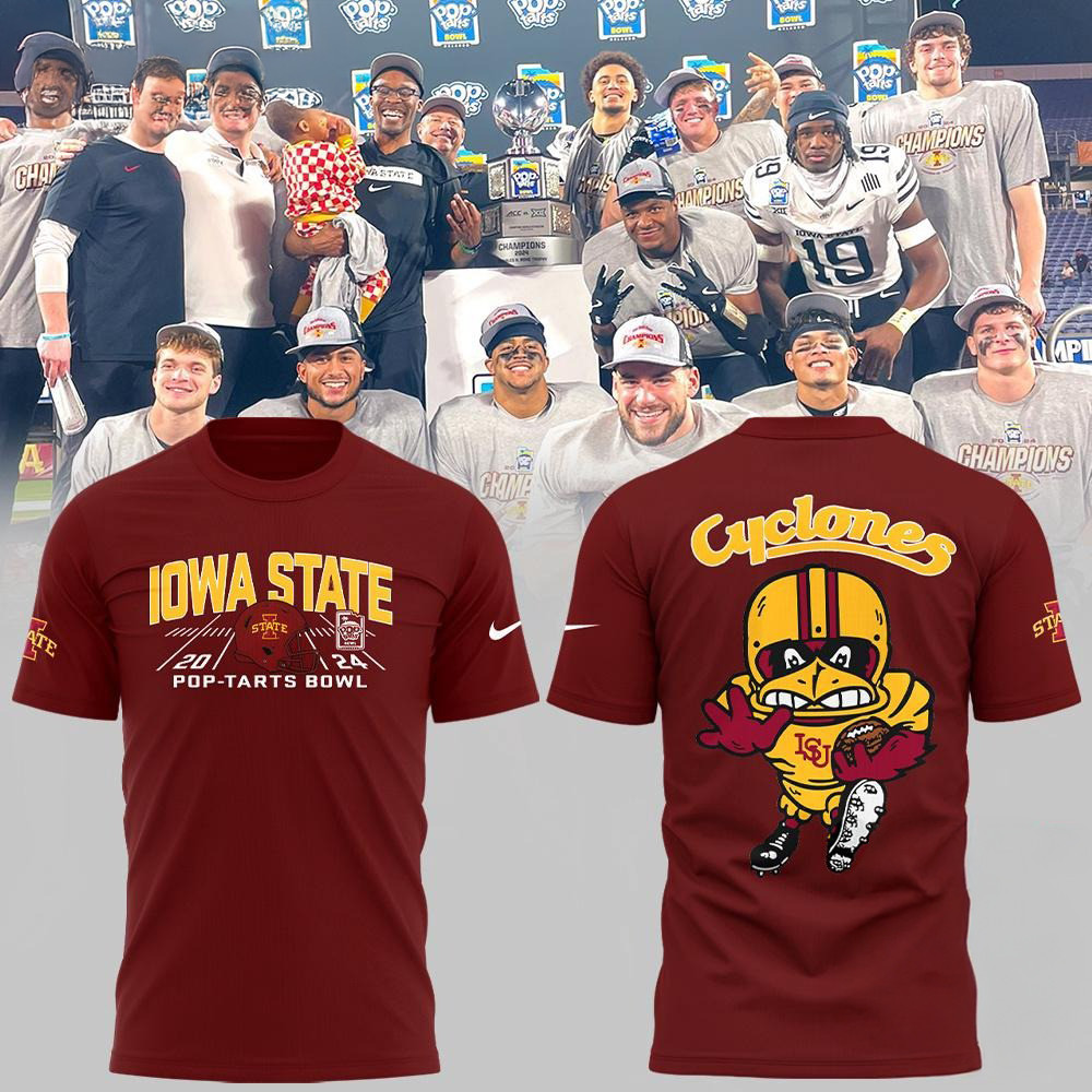 Iowa State Football Cyclone Strength Red Shirt Unique Gifts For Football Fans
