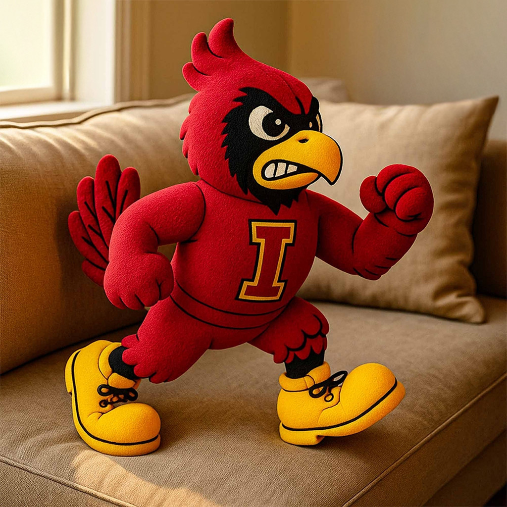Iowa State University Cyclones Mascot Cardinal Plush Pillow 2025 Christmas Gifts For Fans Iowa State University Cyclones Mascot Cardinal Plush Pillow 2025 Christmas Gifts For Fans