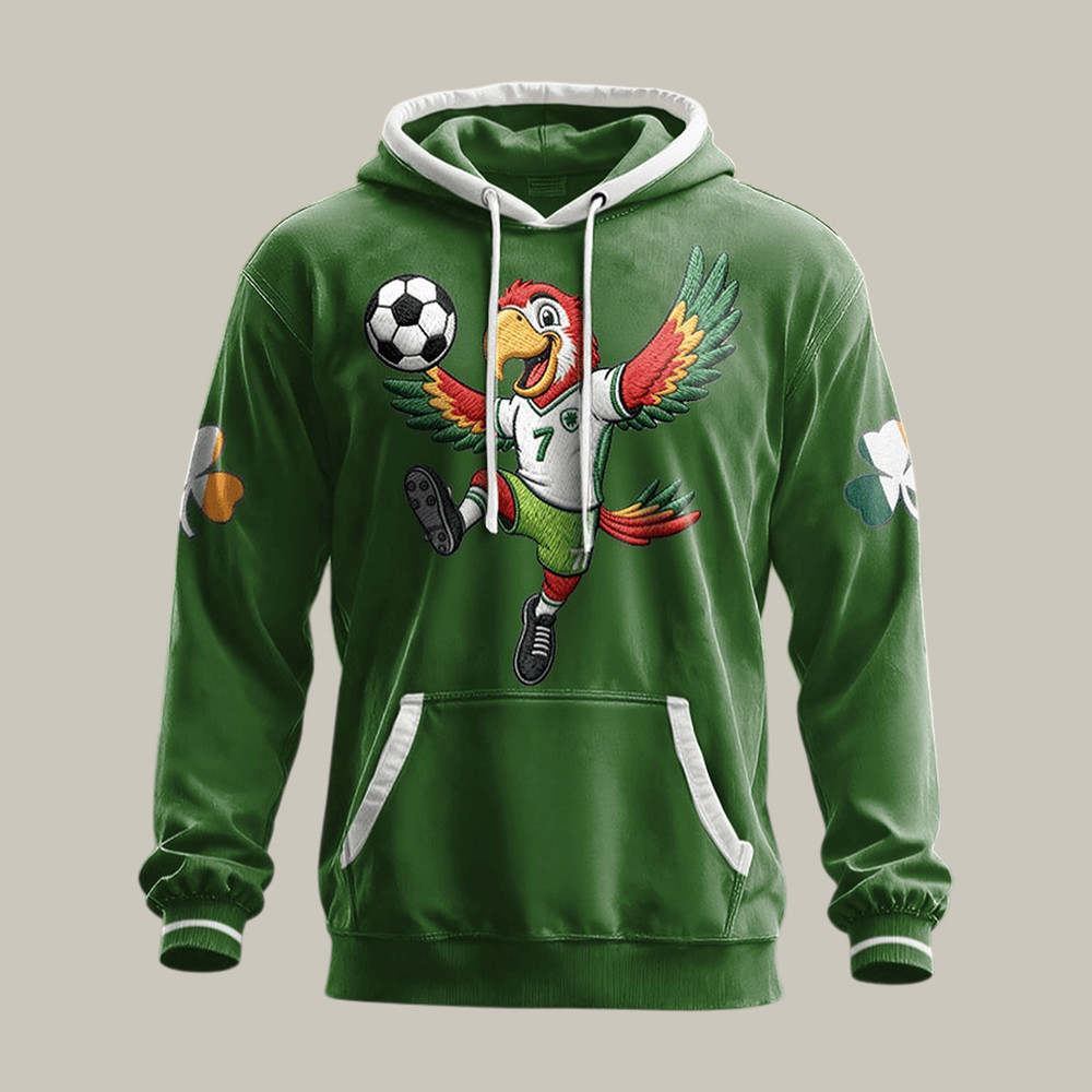 Ireland FIFA Club World Cup Bracket Shamrock Hoodie Soccer Apparel 2026 World Cup Gear