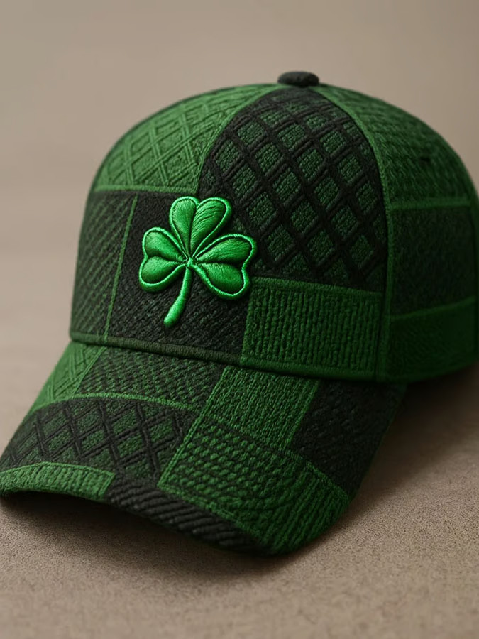 Ireland Happy St Patrick's Day Hat Embroidered Happy Shamrock Hat St Pattys Day Gifts
