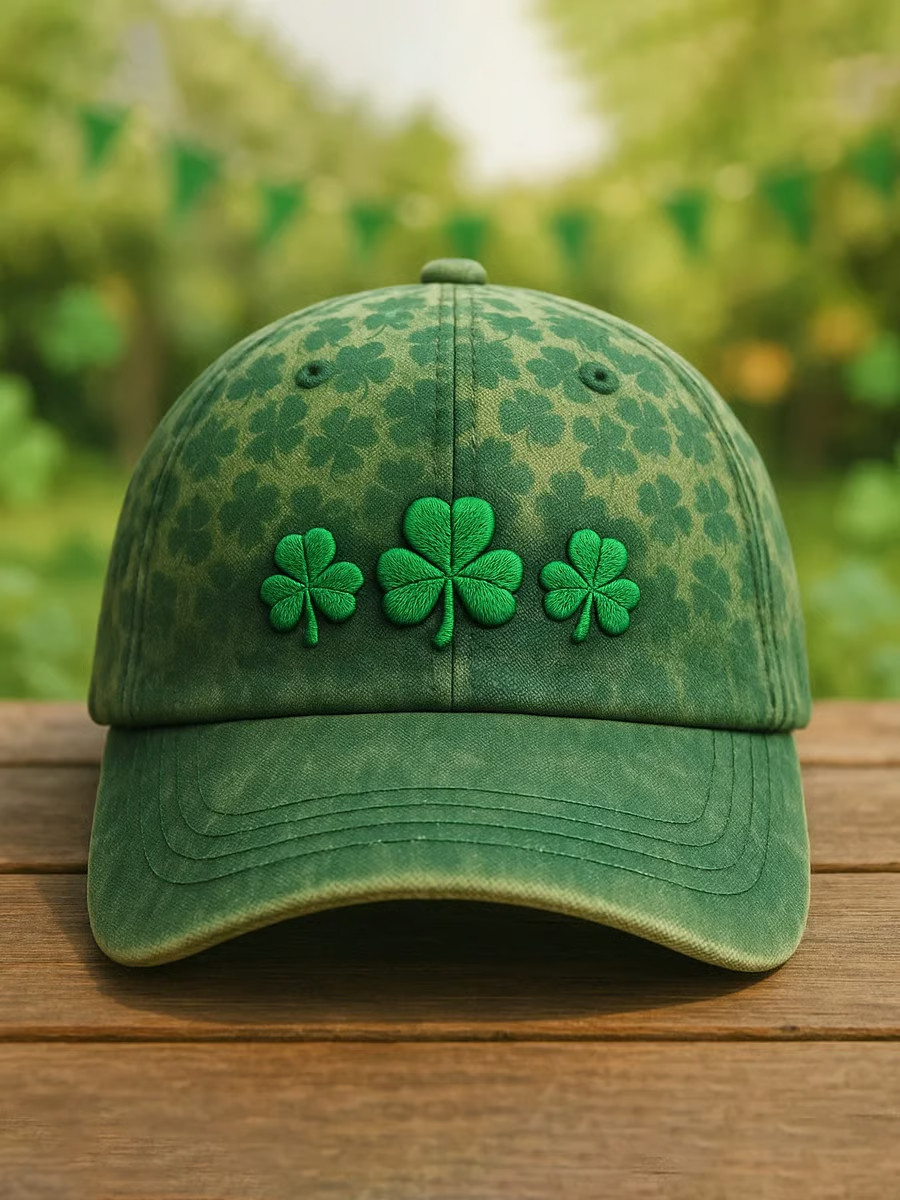 Ireland Saint Patrick's Day Shamrock Hat Embroidered Cap St Patricks Day Gift For Mom