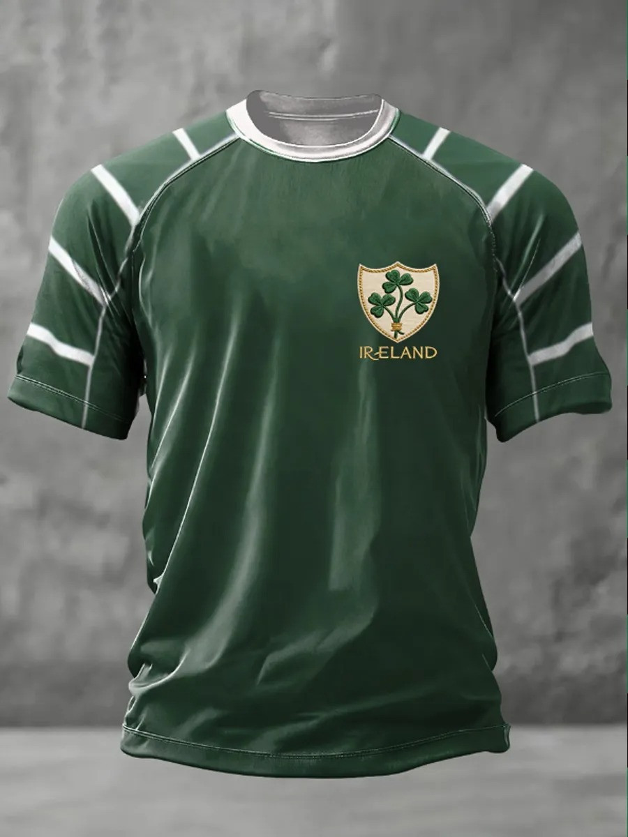 Ireland Shamrock Graphic T-Shirt Irish Rugby Pride Clothing Fan Gear Best Gift For Irish Heritage Fans