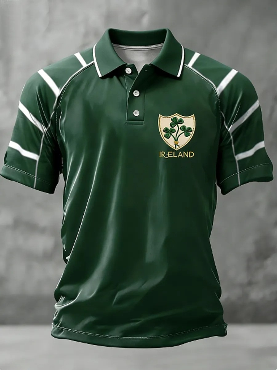 Ireland Shamrock Polo Shirt Irish Rugby Fan Clothing Match Day Gear Best Gift For St Patricks Day
