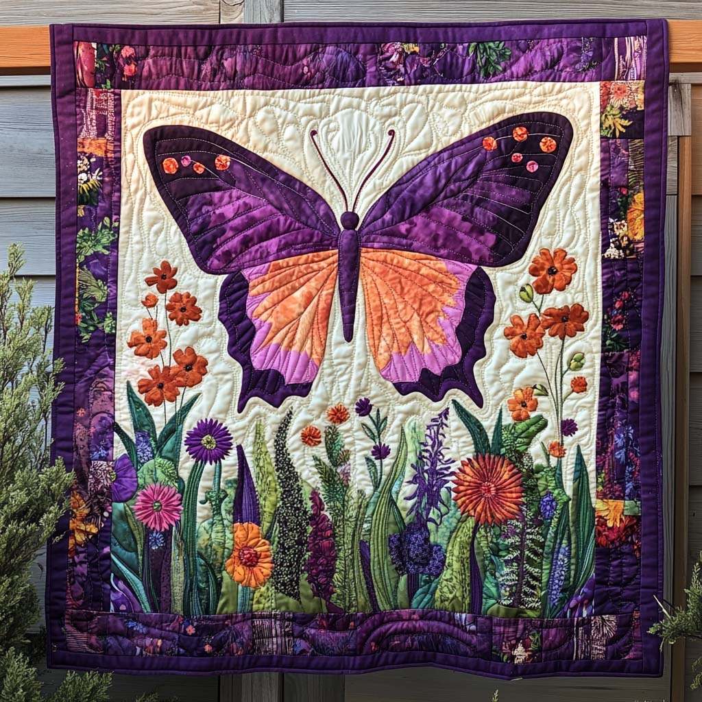 Iridescent Wings Quilted Blanket Birthday Gifts With Butterflies