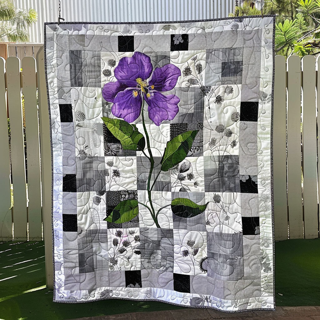 Iris Garden Quilted Blanket Best Gifts For Flower Lovers