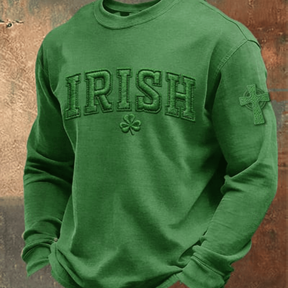 Irish Celtic Cross Long Sleeve Shirt St Patrick's Stuff Holiday Apparel Boyfriend Present Ideas