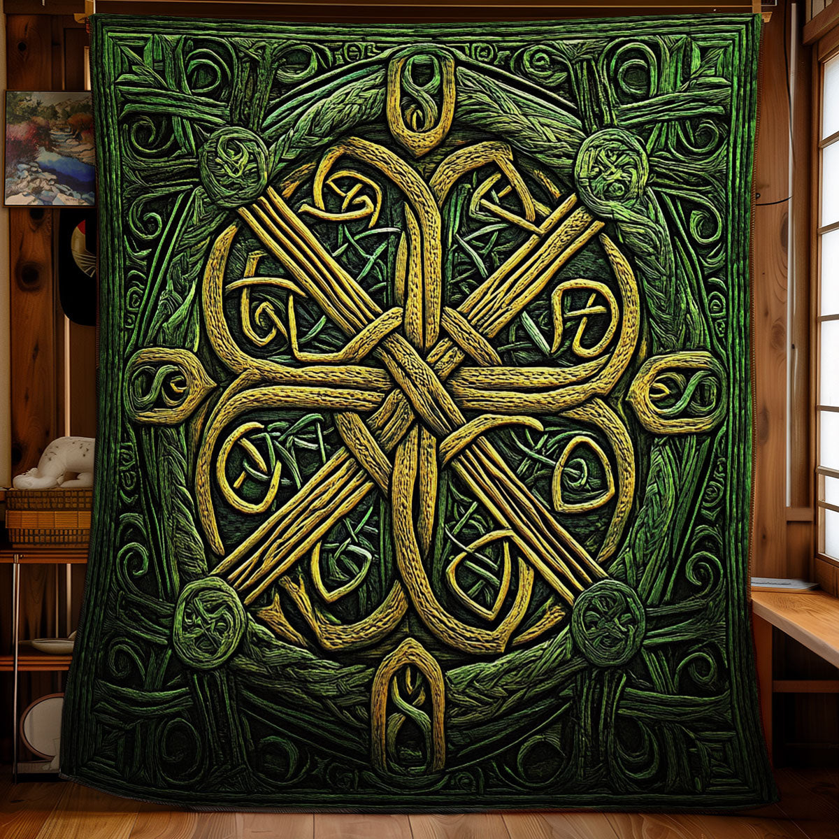 Irish Celtic Cross Quilt Blanket Throw Blankets For Couch Meaningful Christmas Gifts For Wife