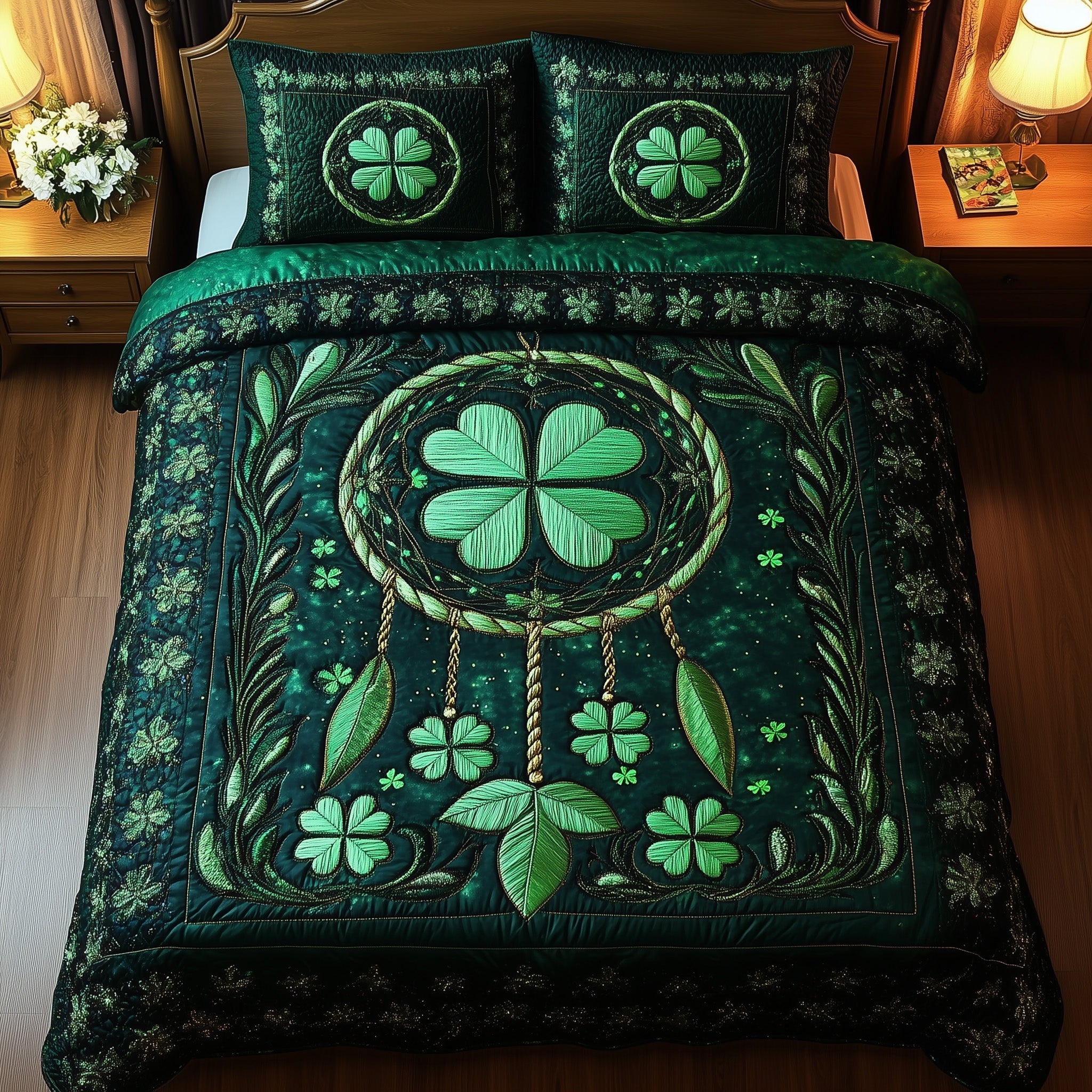 Irish Dreamcatcher Quilted Bedding Set Duvet Cover Bedspread Unique Irish Gifts