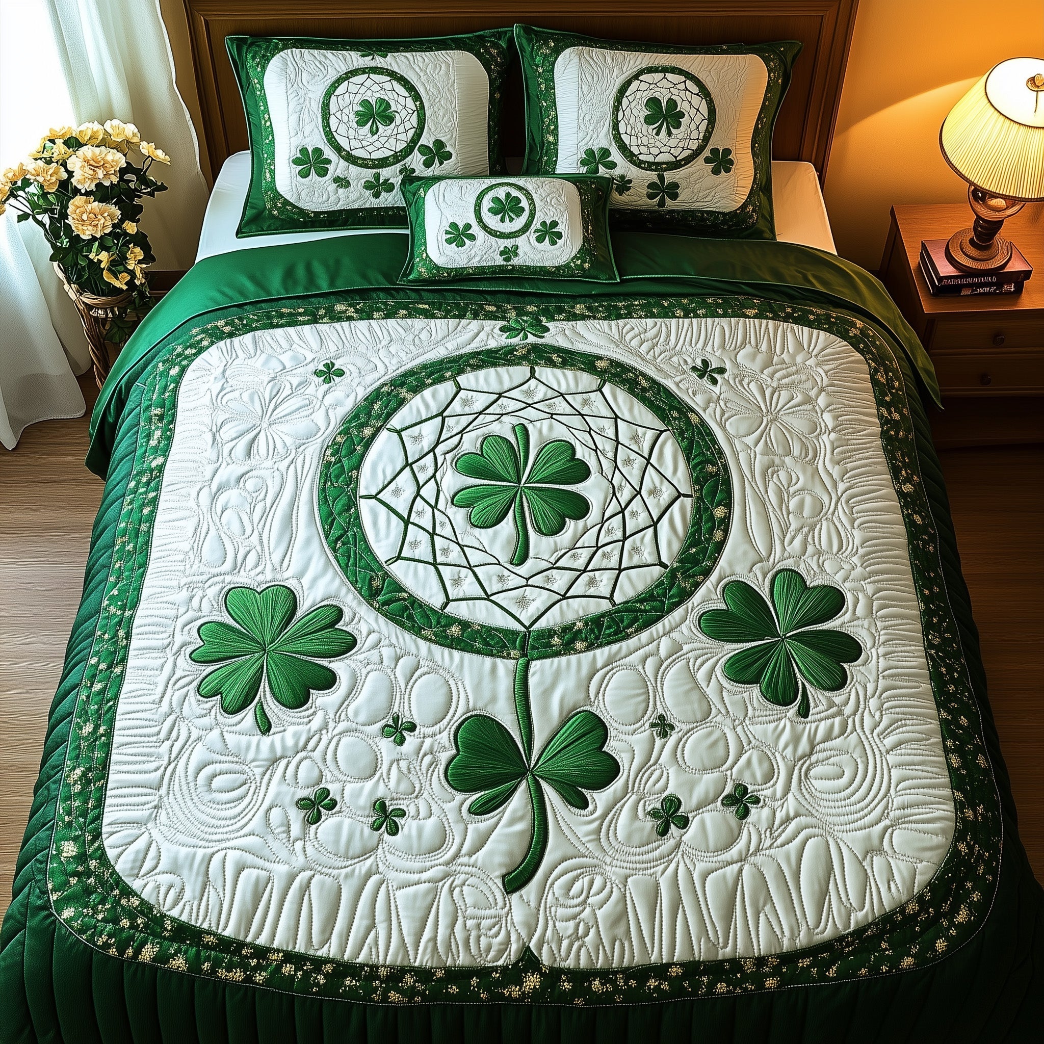 Irish Dreamcatcher Quilted Bedding Set Housewarming Gift