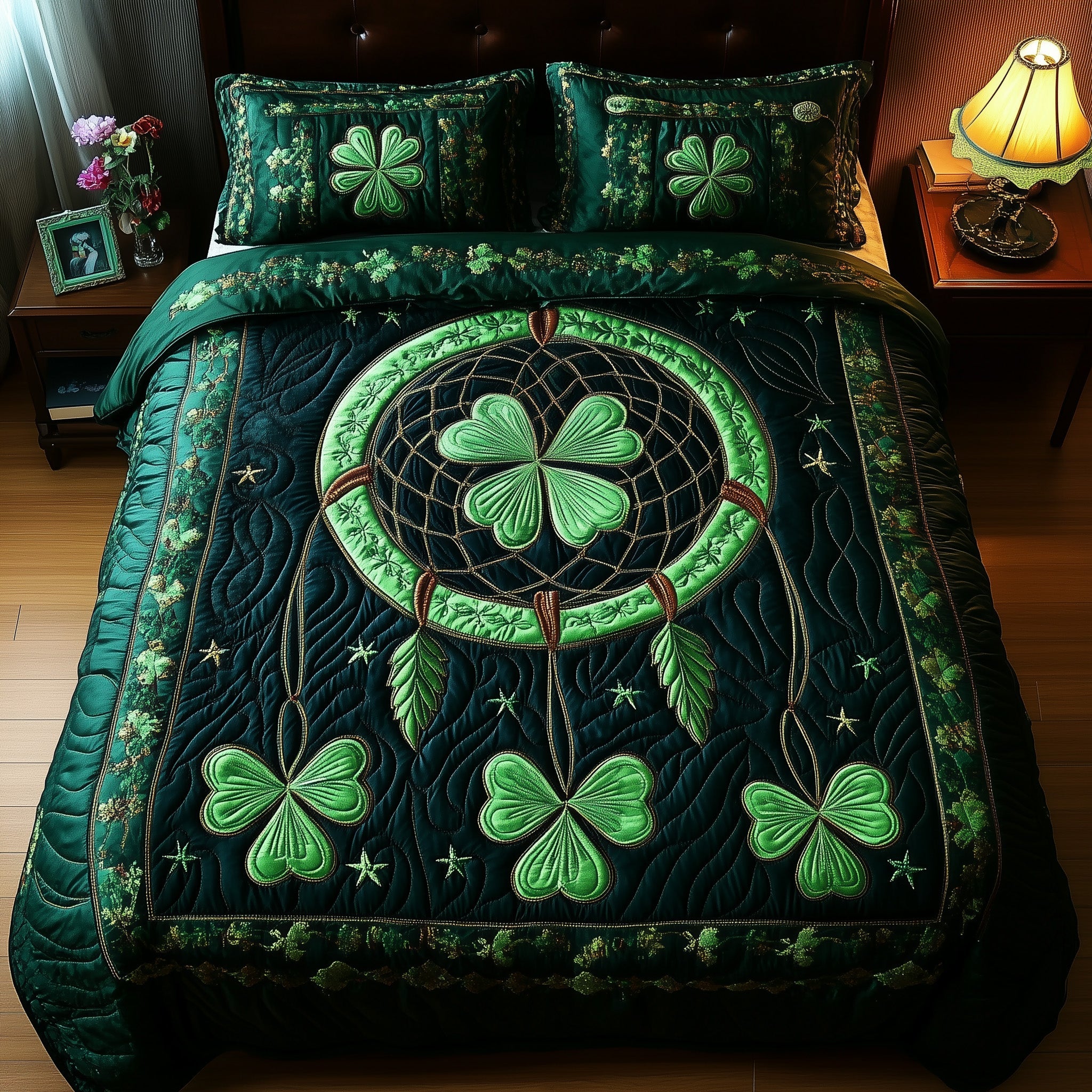 Irish Dreamcatcher Quilted Bedding Set Hypoallergenic