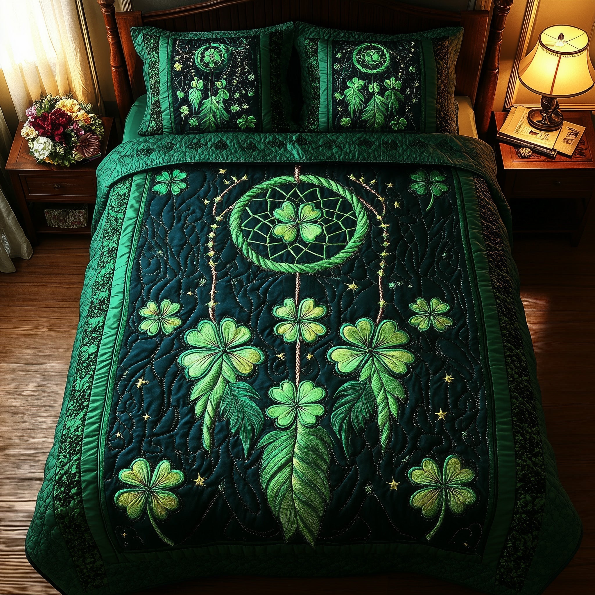 Irish Dreamcatcher Quilted Bedding Set New Home Gift
