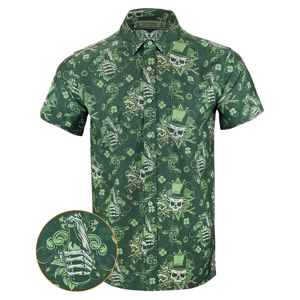 Irish Hand Grenade Button Down Shirt Tactical Hawaiian Shirt Best Birthday Gift For Father