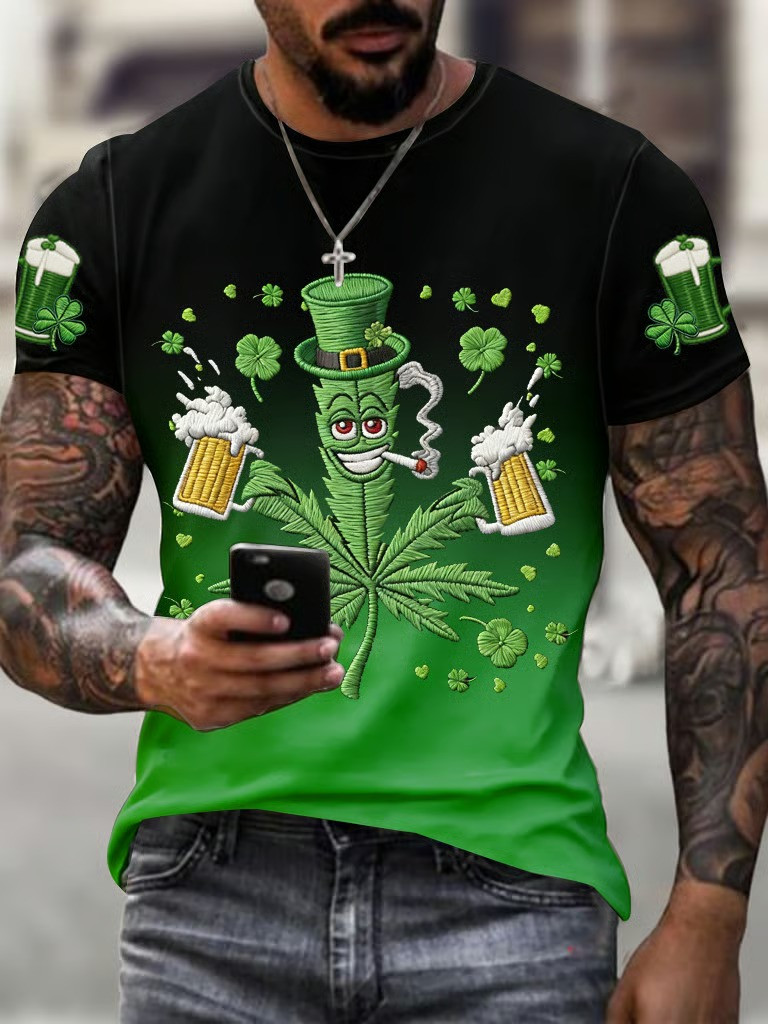 Irish I Had Some Weed St Patricks Day Shirt Funny Cannabis Beer Tee Best Gift For Men