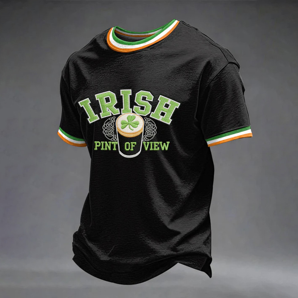 Irish Pint Of View Saint Patrick's Day T-Shirt St Paddys Day Clothes Present For Men