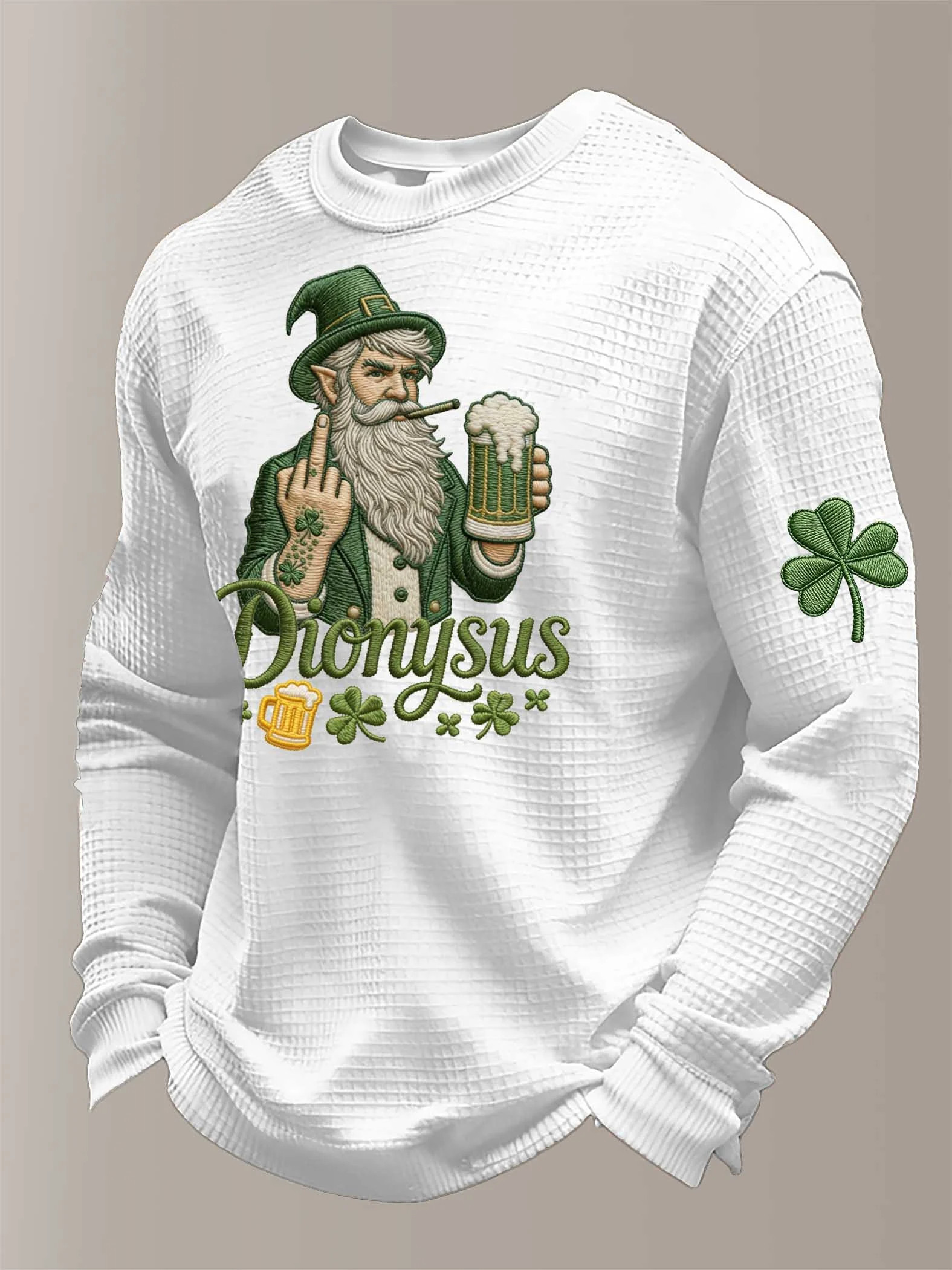 Irish Pride Day St. Patrick's Day Dionysus Printed Long Sleeve T Shirt Gift For Husband