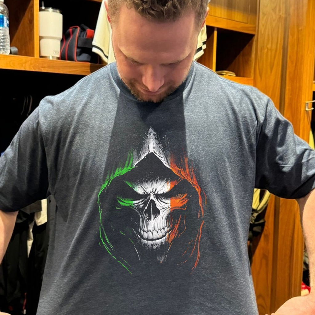 Irish Reaper Redux Ireland Flag T-Shirt Birthday Present For Husband
