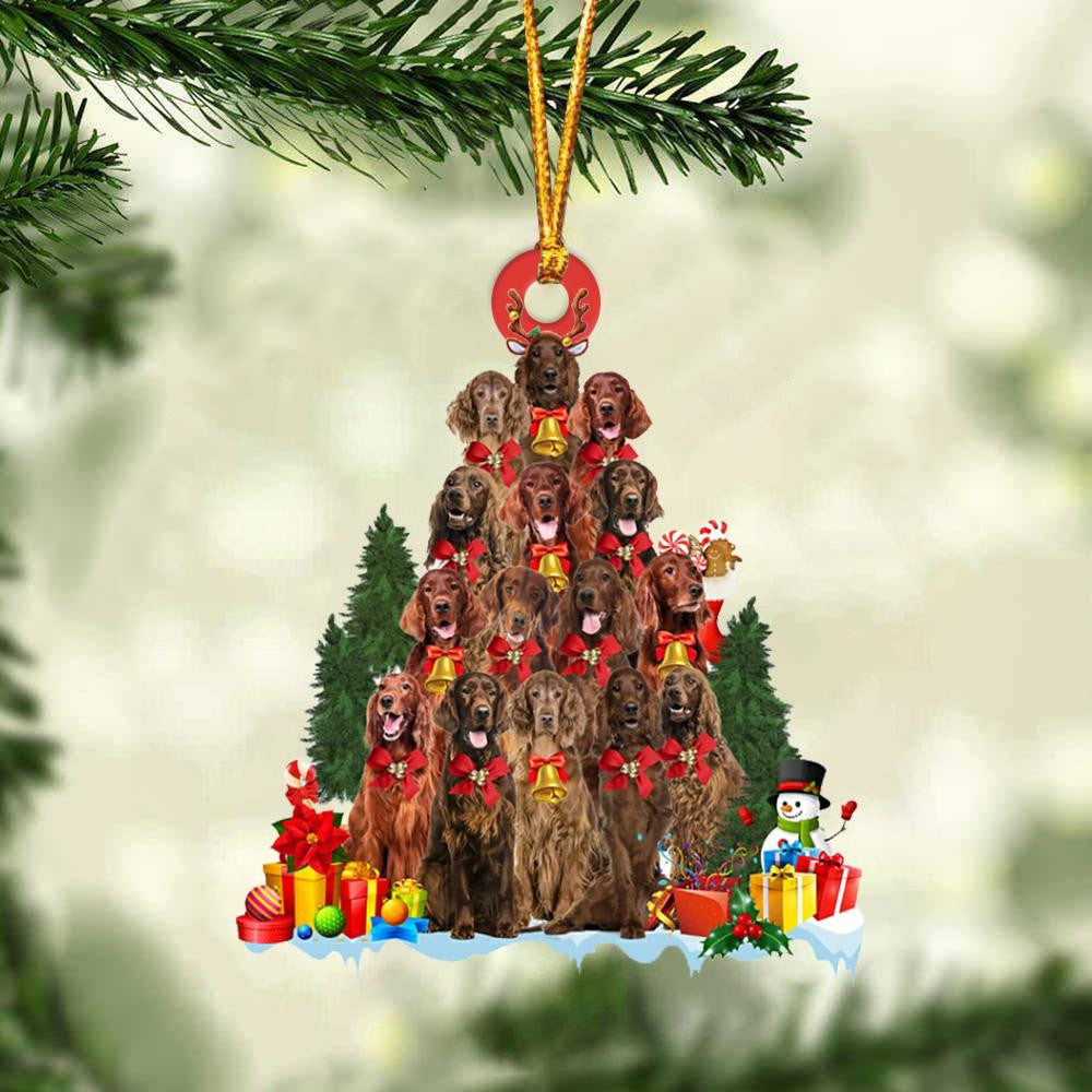 Irish Setter Dog Christmas Tree Ornament Dog Gifts Acrylic Ornament Dog Gifts Acrylic Ornament