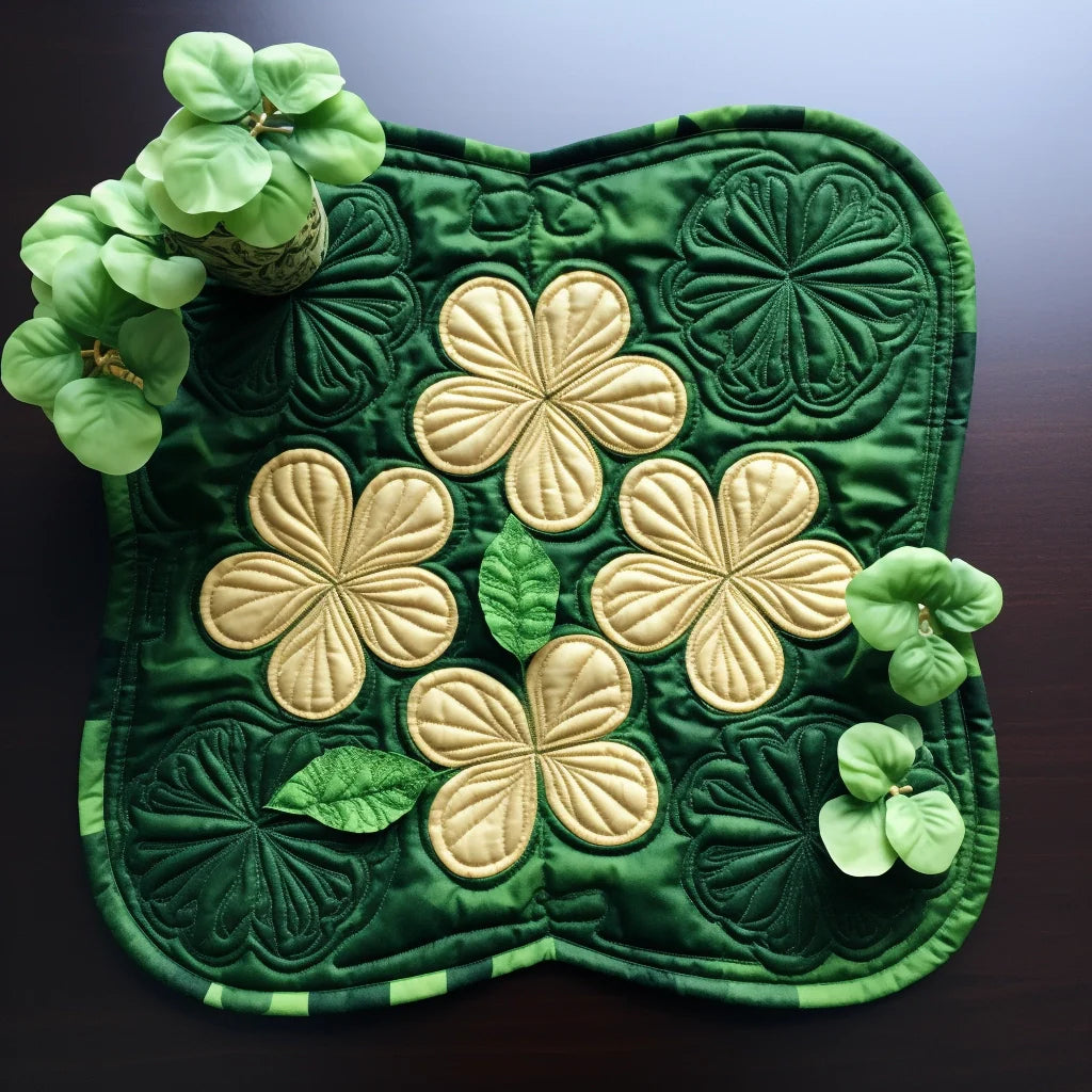Irish Shamrock Quilted Placemat Holiday Placemats Best Father's Day Gifts For Grandpa
