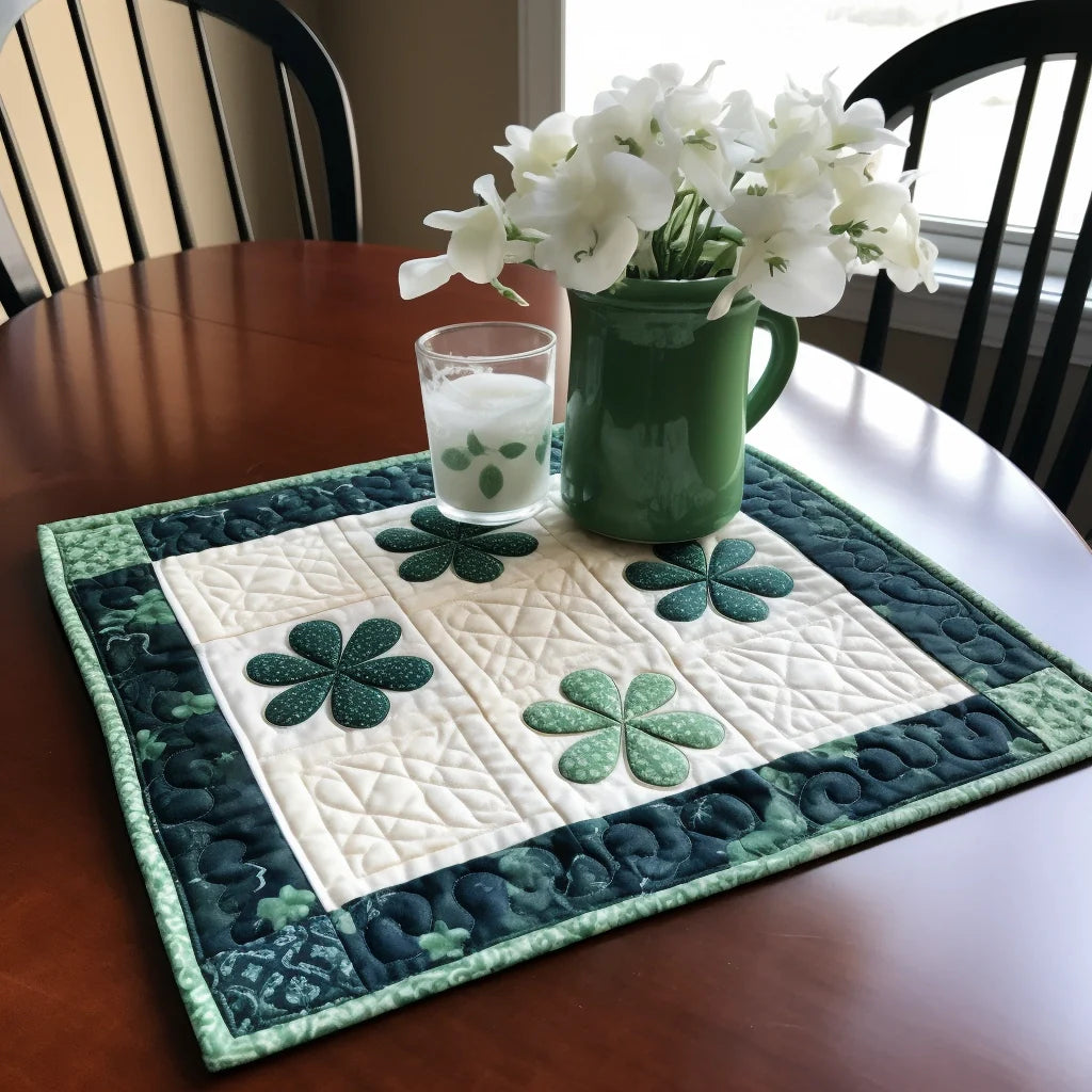 Irish Shamrock Quilted Placemat Placemats For Round Table Great Gifts For Mom