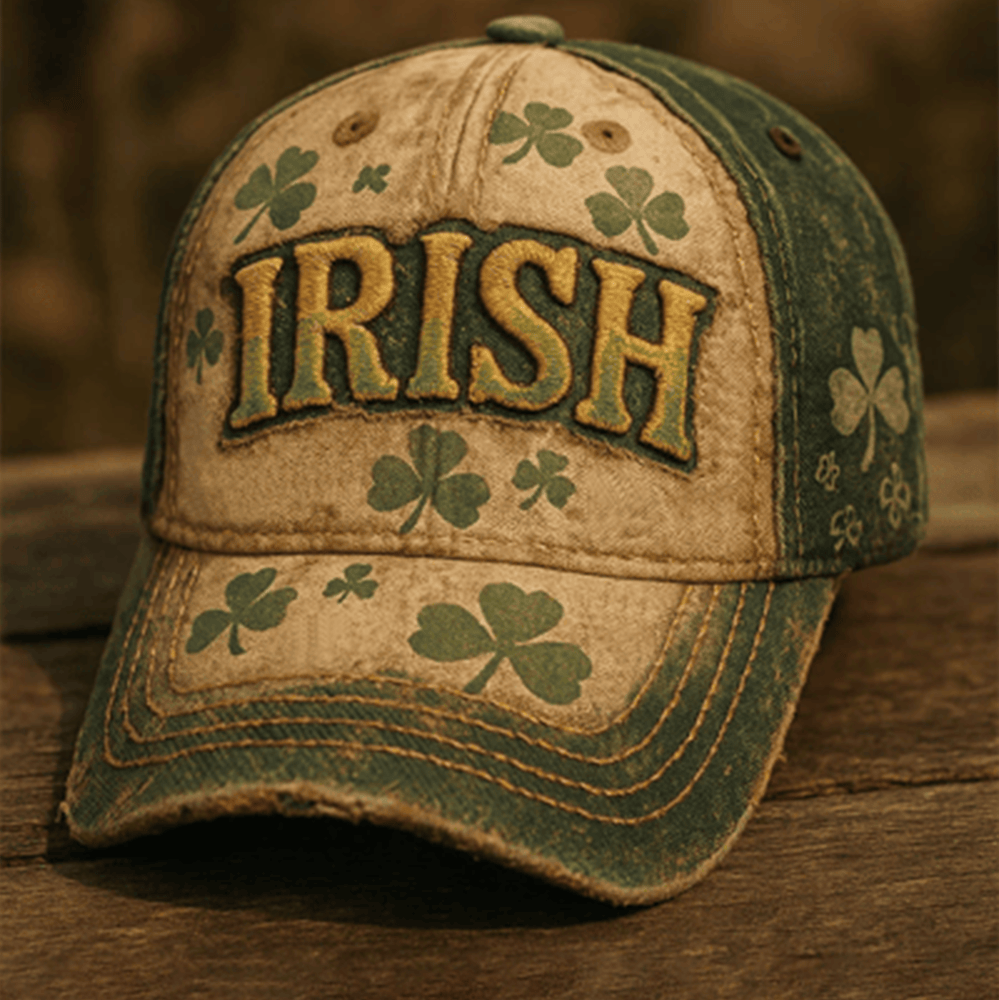 Irish Shamrock Vintage Hat St Patrick's Day 2026 Cap Gift For Family Members