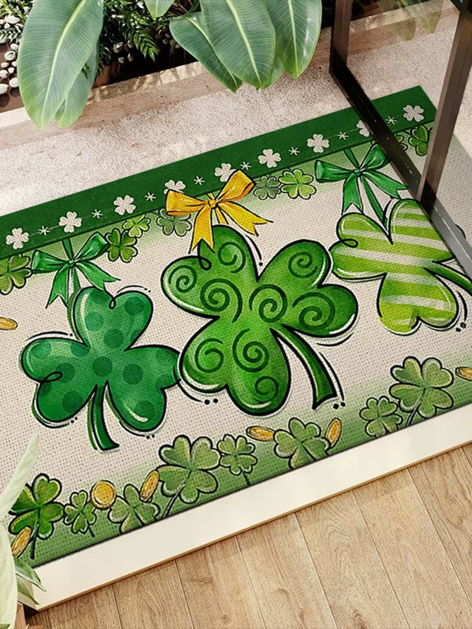 Irish St Patrick's Day Clover Doormat Holiday Decorative Mat Best St Patrick's Day Gifts