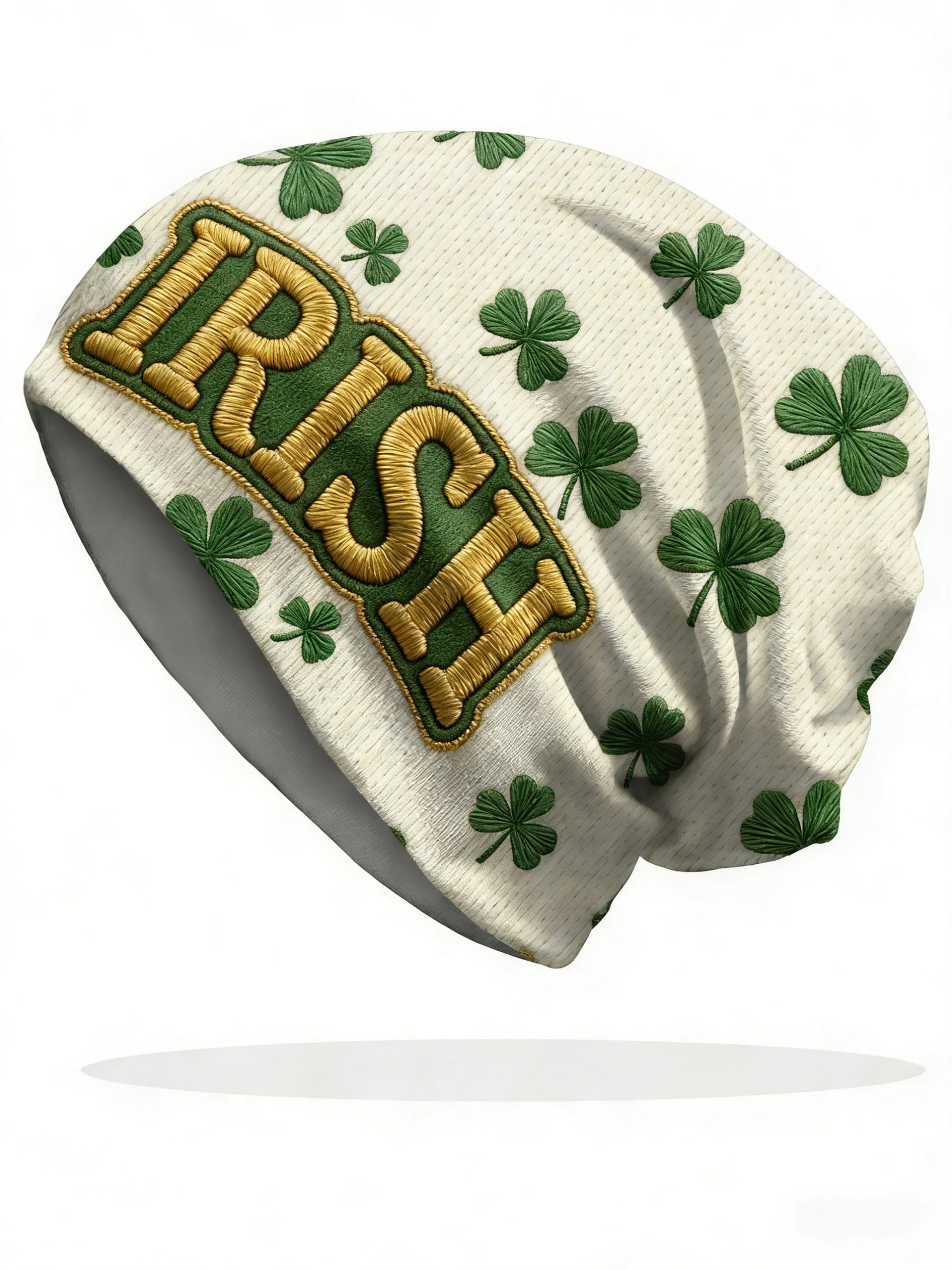 Irish St Patrick's Day Shamrock Art Beanie Ireland Forever Hat St Pattys Day Gifts For BFF