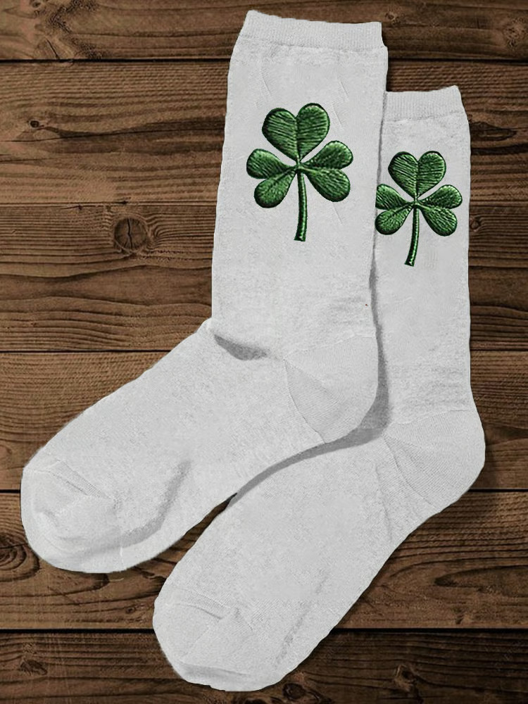 Irish St Patrick's Day Shamrock Art Socks Ireland Forever Merch St Pattys Day Gifts For Him
