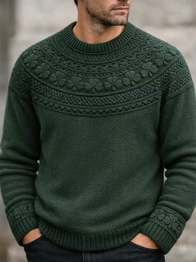 Irish St Patrick's Day Shamrock Art Sweater St Patrick's Day Men's Clothing Brother Gifts