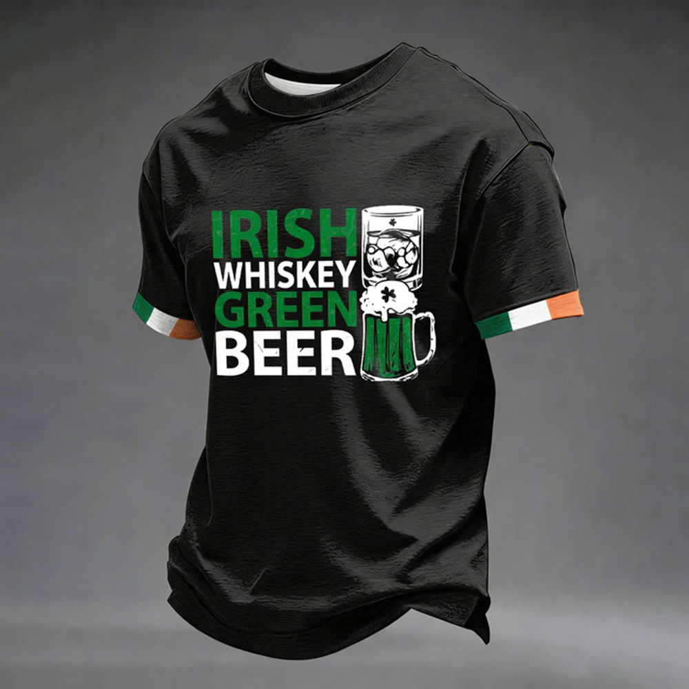 Irish Whiskey Green Beer Saint Patricks Day T-Shirt Saint Patrick's Day 2026 Clothes Holiday Stuff