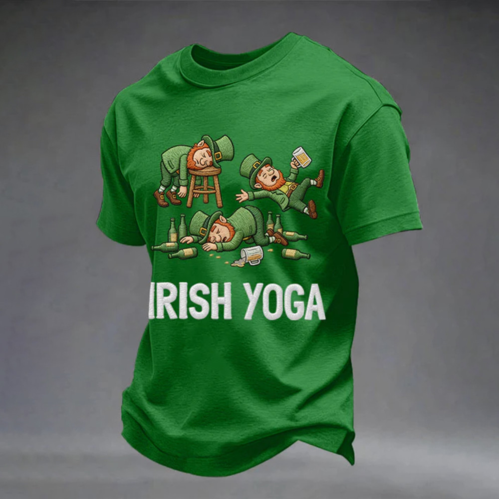 Irish Yoga Saint Patricks Day T-Shirt St Paddy's Day 2026 Clothes Present For Boyfriend