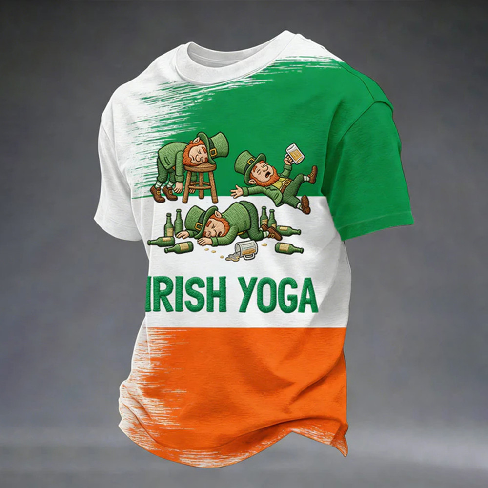 Irish Yoga Saint Patrick's Day T-Shirt St Paddys Day Clothes Best Gift For Him