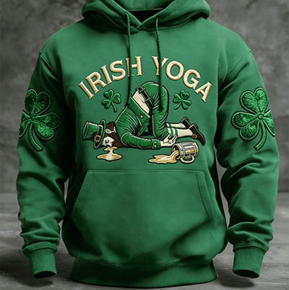 Irish Yoga St Paddy's Day Hoodie St Patrick's Day 2026 Apparel Cool Present Ideas