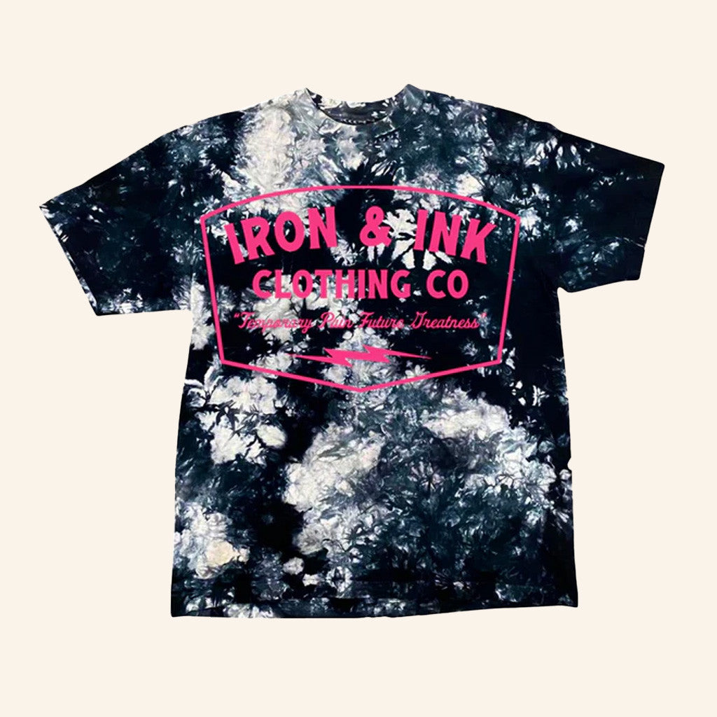 Iron And Ink Clothing Merch Bolt Logo Tie Dye T-Shirt Gifts For Boyfriend