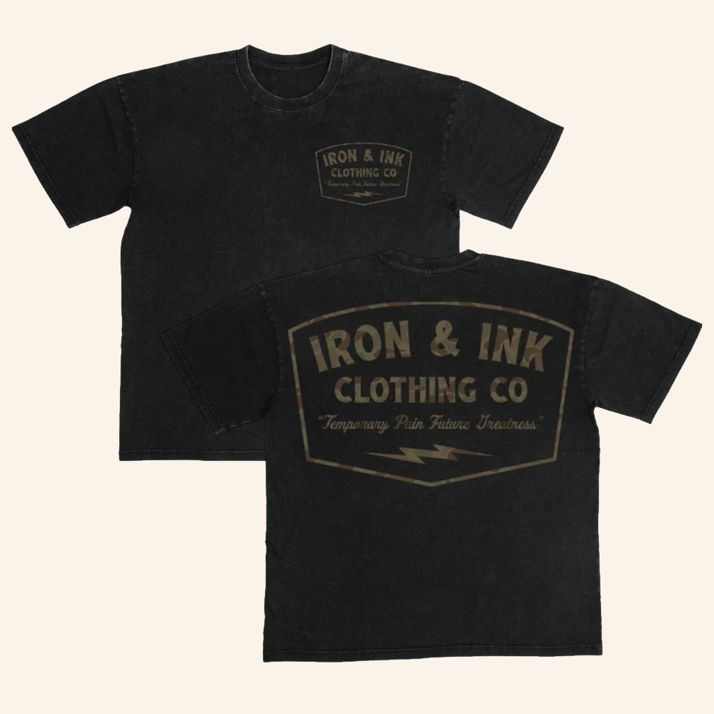 Iron And Ink Clothing Merch New Og Logo Camo Wash T-Shirt Christmas Present For Husband Iron And Ink Clothing Merch New Og Logo Camo Wash T-Shirt Christmas Present For Husband