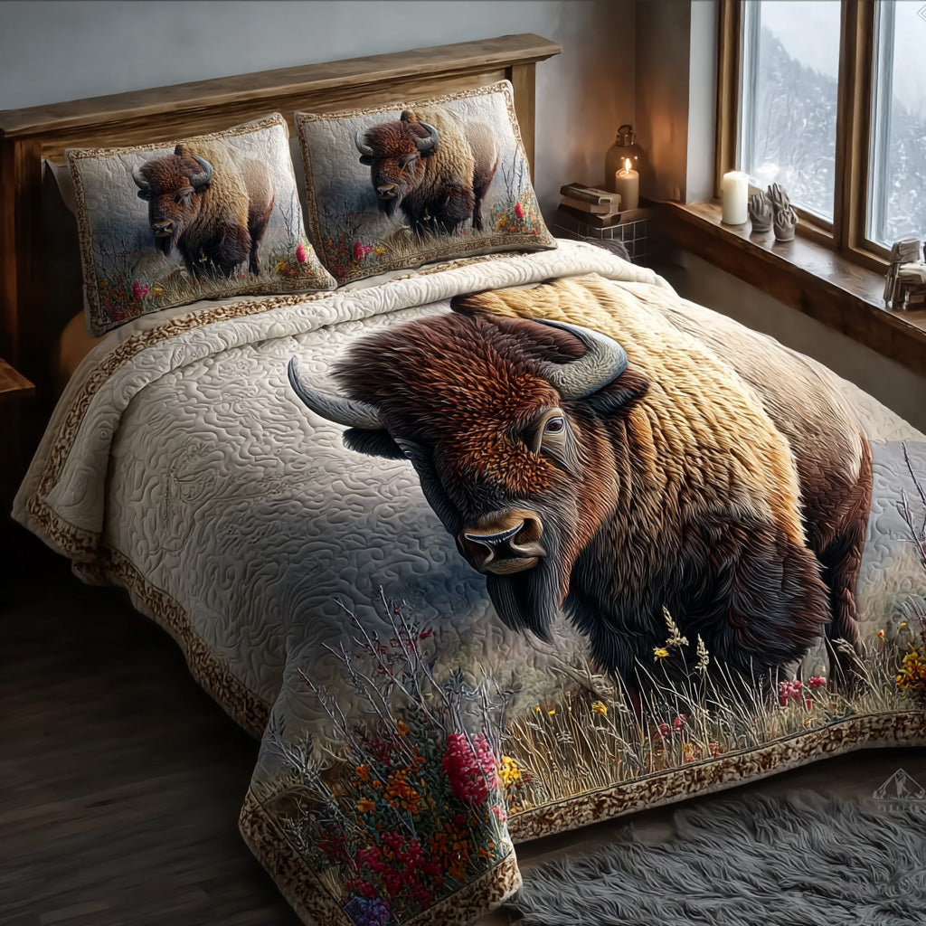 Iron Hooves Quilted Bedding Set Bedroom Decor Ideas Best Unique Bison Gifts