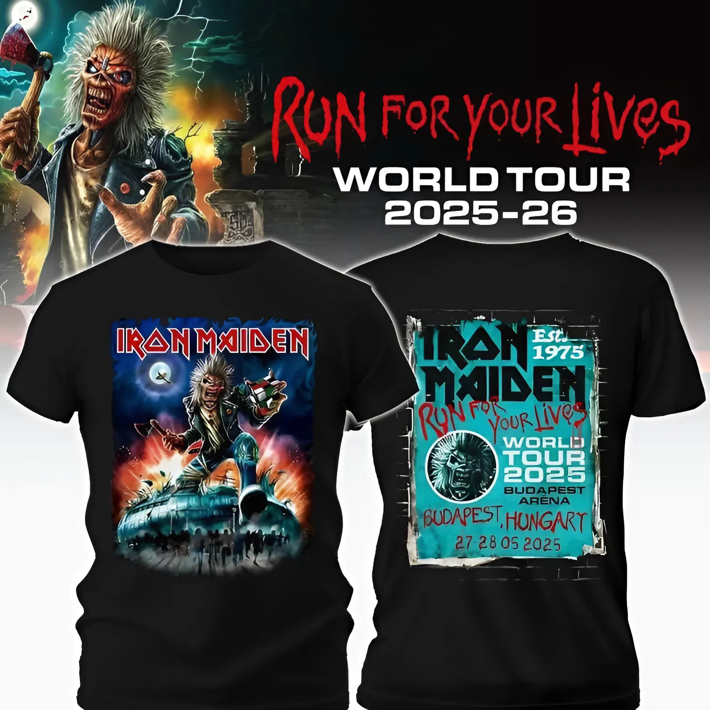 Iron Maiden 2025 Budapest Concert Shirt Gifts For Band Fans