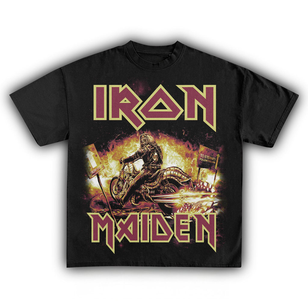 Iron Maiden Black T-Shirt Fan Merch Music Lover Gifts For Him Iron Maiden Black T-Shirt Fan Merch Music Lover Gifts For Him