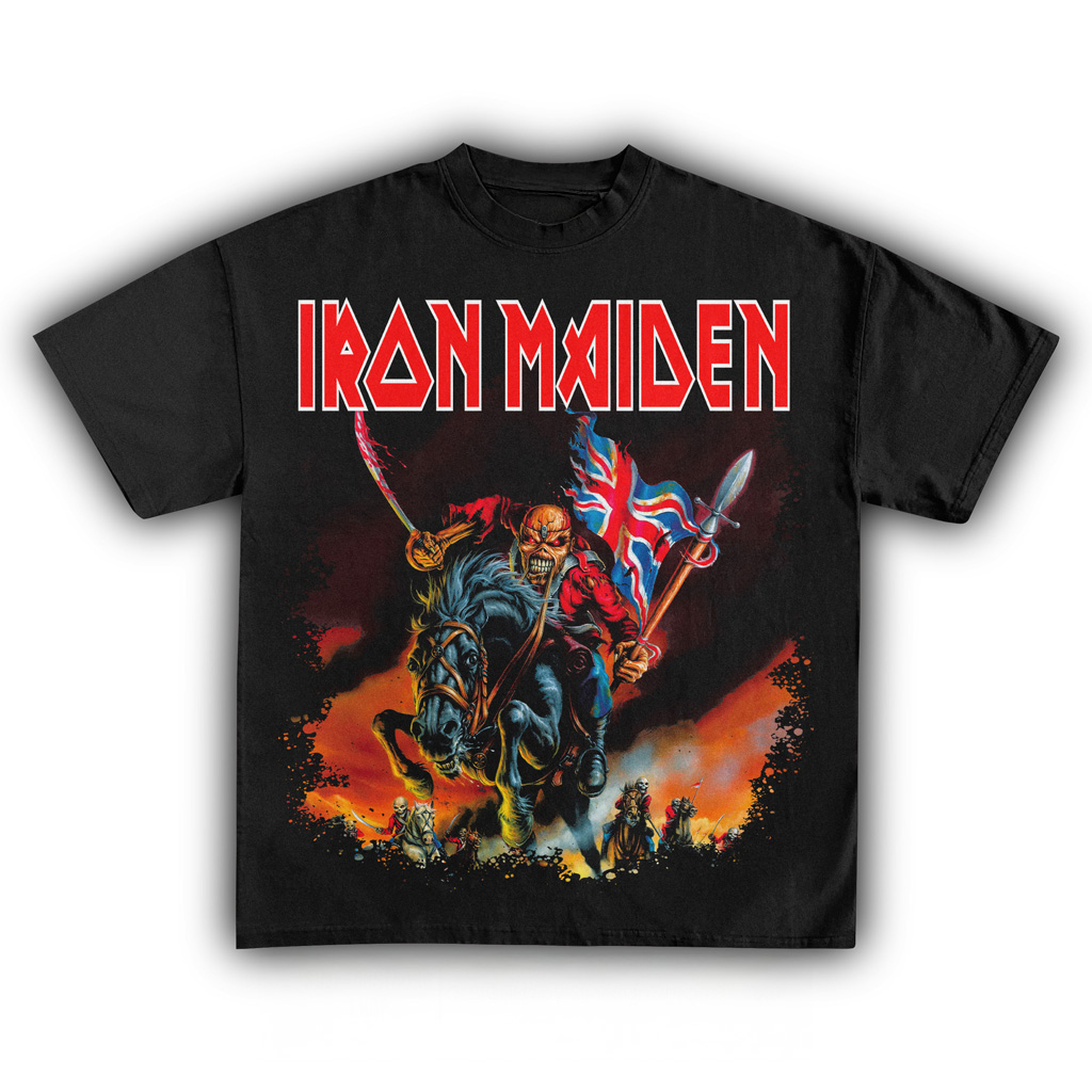 Iron Maiden Hell On Earth T-Shirt Black Iron Maiden Merch For Fans Christmas Gifts For Men