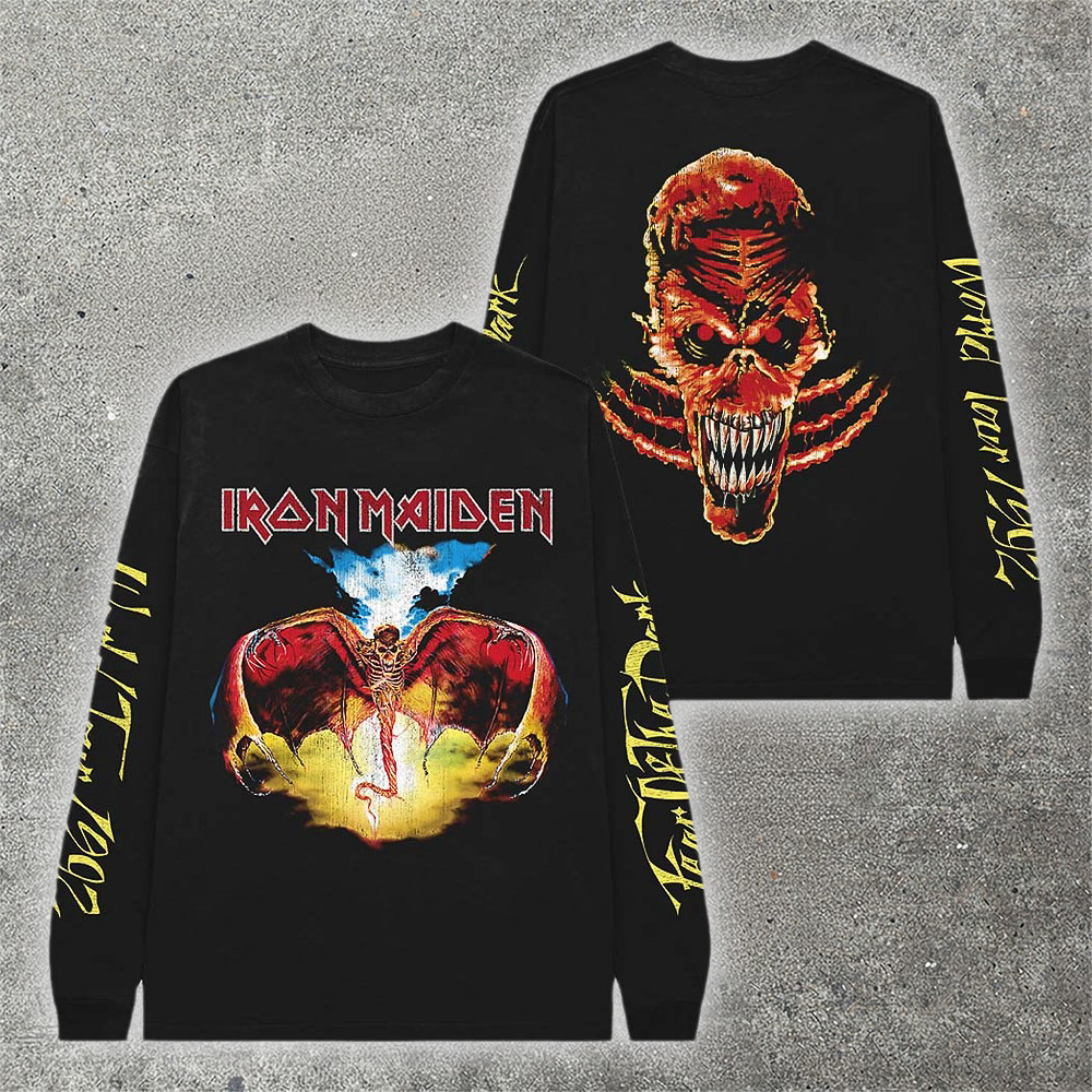 Iron Maiden IM50 Fear Of The Dark Winged Eddie Long Sleeve Shirt Anniversary Merch Gift For Fans