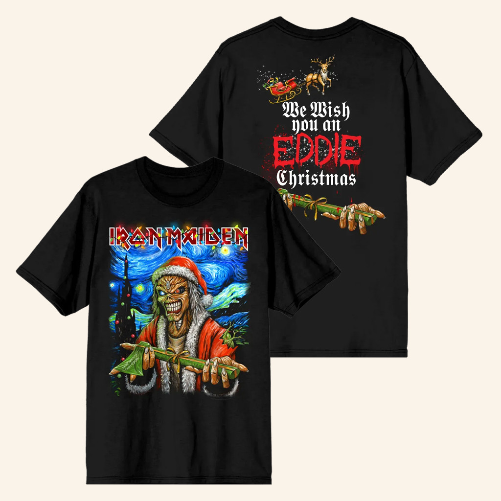 Iron Maiden Merch Deadly Night T-Shirt We Wish You An Addie Christmas Shirt Xmas Gifts For Him