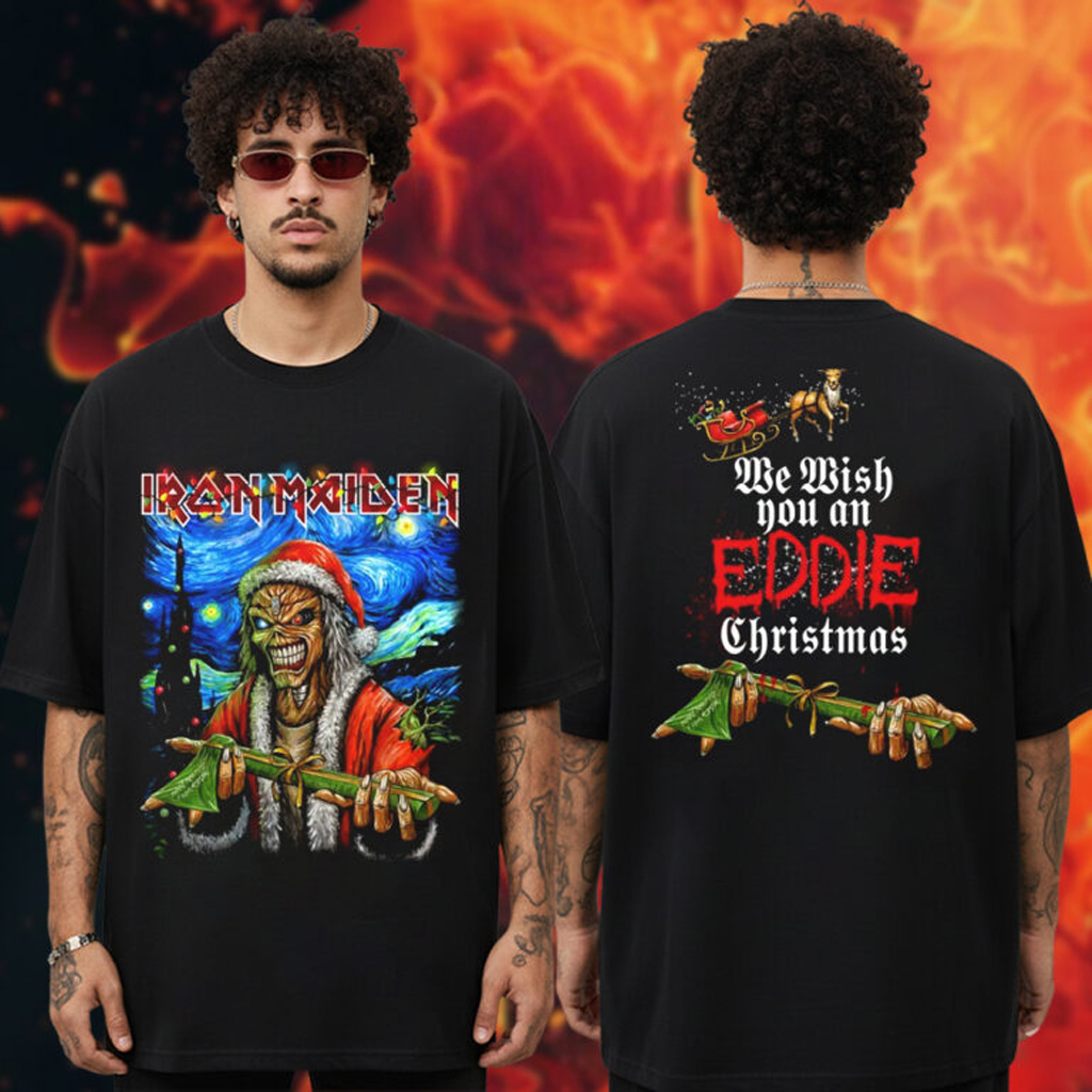 Iron Maiden Merch Deadly Night We Wish You An Eddie Christmas T-Shirt Gifts For Brother Iron Maiden Merch Deadly Night We Wish You An Eddie Christmas T-Shirt Gifts For Brother