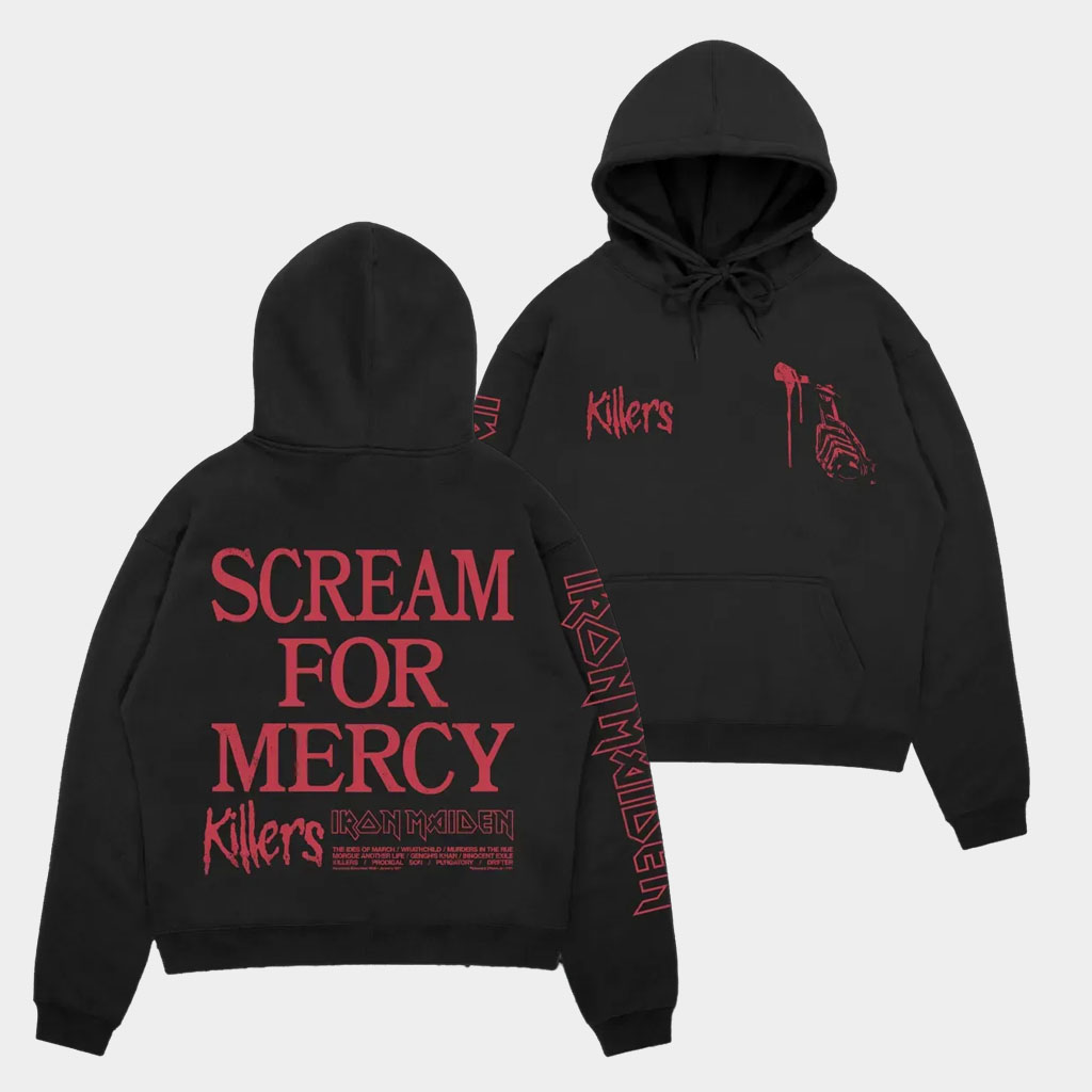 Iron Maiden Merch Killers 45 Scream For Mercy Hoodie Gift Ideas For Music Lovers