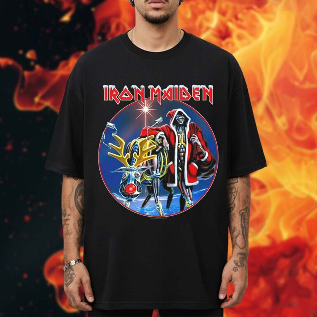 Iron Maiden Merch Santa Eddie Xmas T-Shirt Christmas Gifts For Husband Iron Maiden Merch Santa Eddie Xmas T-Shirt Christmas Gifts For Husband