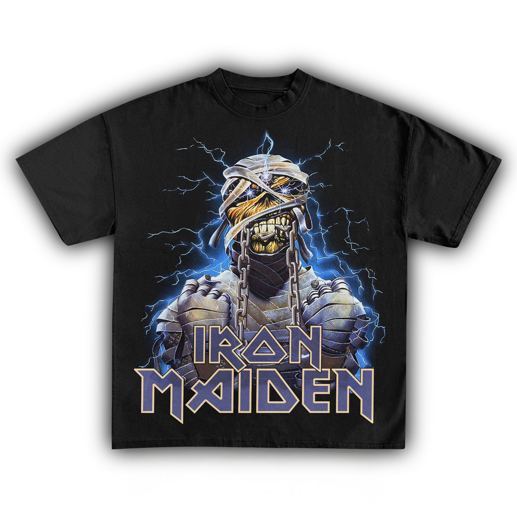 Iron Maiden Mummy Eddie Black T-Shirt Iron Maiden Merch For Fans Cool Gifts For Music Lovers